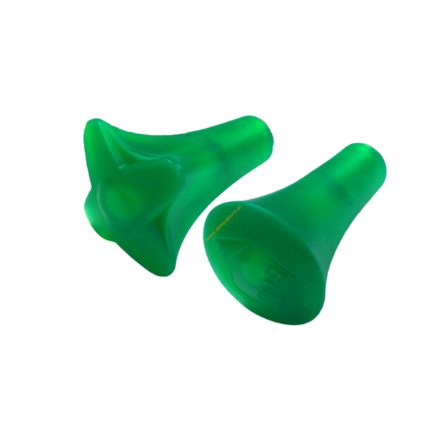 Para główek do pałki mażoretkowej BELTI GP1 zielone transparentne