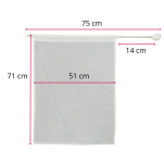 Flaga mażoretkowa BELTI FMT3 Z3 biała 75 cm (51 x 71) - 5