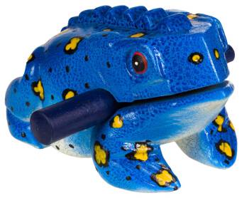 Guiro żabka 9cm AFROTON AFR734B niebieska