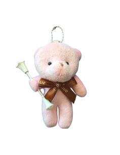 Pluszowy miś różowy z pałeczką