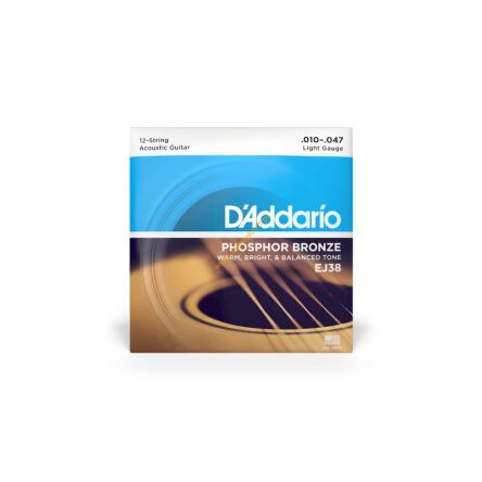 Struny do gitary 12-strunowej  D'Addario EJ38 10-47