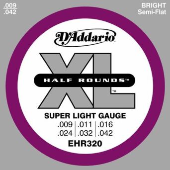 Struny do gitary elektrycznej EHR320 - Half Rounds 09-42 Super Lite Daddario