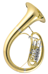 Helikon Bb mosiądz lakier 4 wentyle CHL 631-4 Cerveny