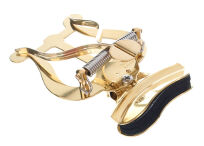 Lirka Trąbka RMB duża 2 dociski, mosiądz, na czarę - 4