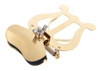 Lirka Trąbka RMB duża 2 dociski, mosiądz, na czarę - 6