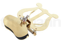 Lirka Trąbka RMB duża 2 dociski, mosiądz, na czarę - 5