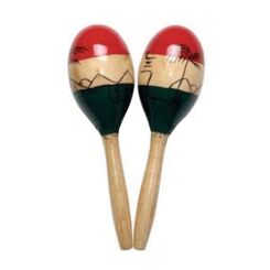 Marakasy M1 25cm czerwono zielony