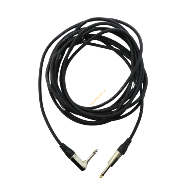 Kabel H.W. Jack - Jack kątowy 6,3mm Mono 6m czarny