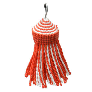 Chwosty pompony ręcznie robione P16 czerwono-biały