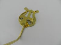 Lirka Saksofon RMB mała 1 docisk mosiądz  - 4