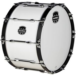 Bęben marszowy MAPEX 20''x14'' MCQLB2014-SW Gloss White basowy chrom