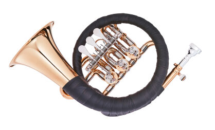 Róg myśliwski B (Bb) MTP wentylowy gold