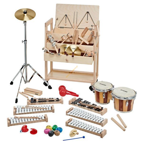 Zestaw instrumentów perkusyjnych wózek muzyczny Goldon MusicTrolley Bongo Model 30512