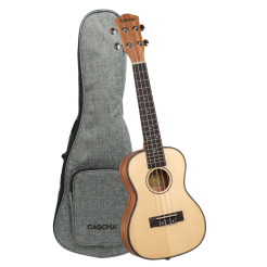 Ukulele Koncert CASCHA HH2151 lity świerk zestaw