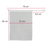 Flaga mażoretkowa BELTI FMT3 Z3 biała 70 cm (51 x 66) - 5