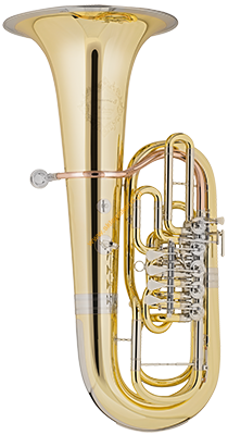 Tuba F Harmonia 3 mosiądz lakier 4 wentyle CFB 651-5GR Cerveny