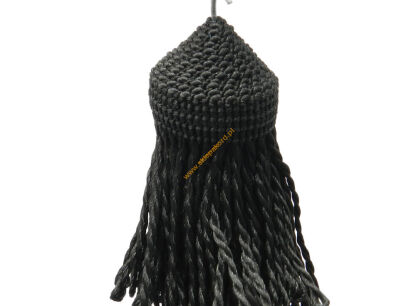 Chwosty pompony ręcznie robione P7 czarny