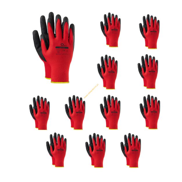 Rękawice robocze Late Red 11/XXL opakowanie 12 par