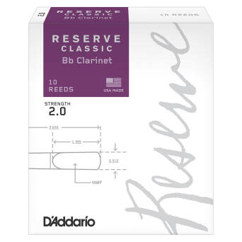 Stroik do klarnetu 2,0 RESERVE CLASSIC D'Addario
