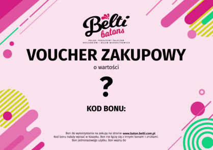 Bon podarunkowy voucher 1 szt = 1 zł WERSJA CYFROWA PDF