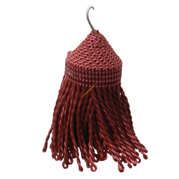 Chwosty pompony ręcznie robione P4 bordowy