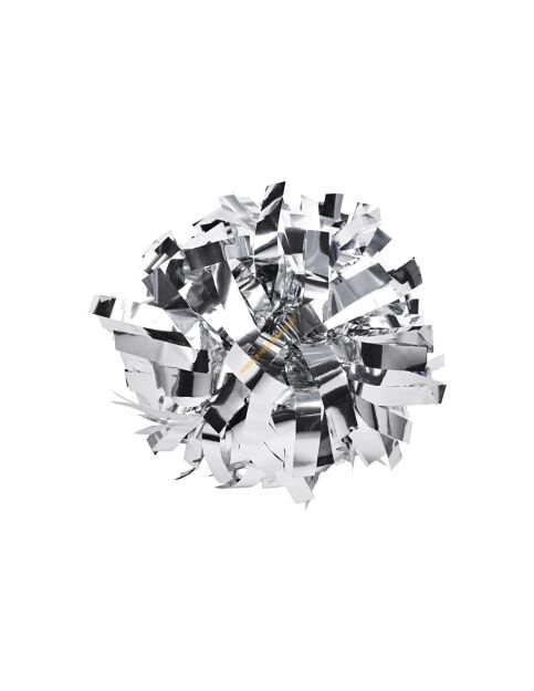 Pompon Metallic SILVER srebrny 35 cm (6