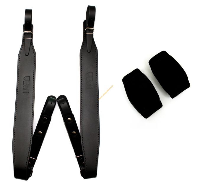 Paski do akordeonu BELTI ASC20 Z1 skóra z filcem + ochraniacze ASO1