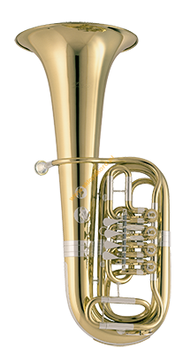 Tuba F mosiądz lakier 4 wentyle CFB 641-4 Cerveny