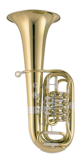 Tuba F mosiądz lakier 4 wentyle CFB 641-4 Cerveny