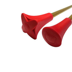 Pałka pałeczka baton mażoretkowa twirlingBELTI PMT1G NIKIEL ZŁOTY czerwona