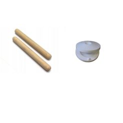 Kastaniety CA1 biały + claves CL10 kpl