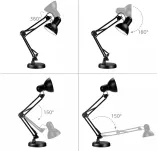 Lampka biurkowa składana LED czarna - 2