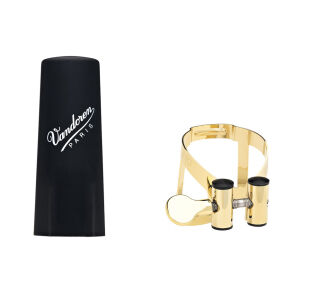 Ligaturka do klarnetu B VANDOREN M/O pozłacany PC ochraniacz plastikowy