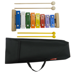 CYMBAŁKI DZWONKI SZKOLNE DIATONICZNE 8 - tonowe + Pokrowiec