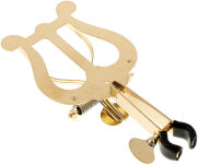 Lirka Trąbka RMB średnia 2 dociski, mosiądz, na rurkę - 5