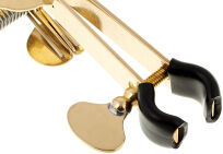 Lirka Trąbka RMB średnia 2 dociski, mosiądz, na rurkę - 7