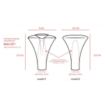 Para główek do pałki mażoretkowej BELTI GP1 niebieskie - 2