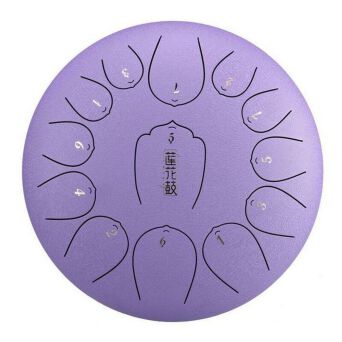 Lotus tongue drum 12" 13 ton Hluru-Huashu THL13-12-Lavender