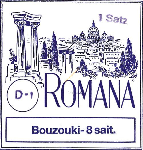 Struny do buzuki ROMANA komplet 8-strunowy