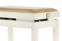 Ława do pianina Deluxe White Birch Siedzisko czarne GEWA - 4