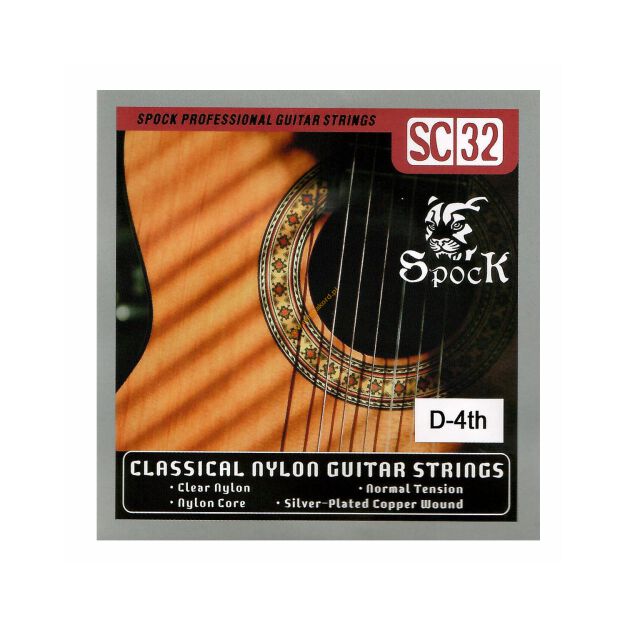 Struna pojedyncza do gitary klasycznej SPOCK 0.30/D-4th/SC32
