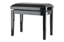 Ława do pianina Deluxe Vinyl Czarny wysoki połysk Siedzisko czarne GEWA - 5