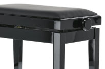 Ława do pianina Deluxe Vinyl Czarny wysoki połysk Siedzisko czarne GEWA - 7