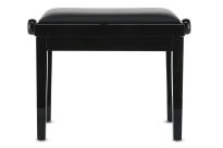 Ława do pianina Deluxe Vinyl Czarny wysoki połysk Siedzisko czarne GEWA - 8