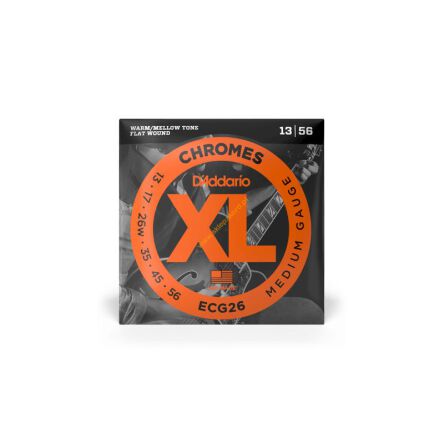 Struny do gitary elektrycznej D'Addario ECG26 Chromes Flat Wound