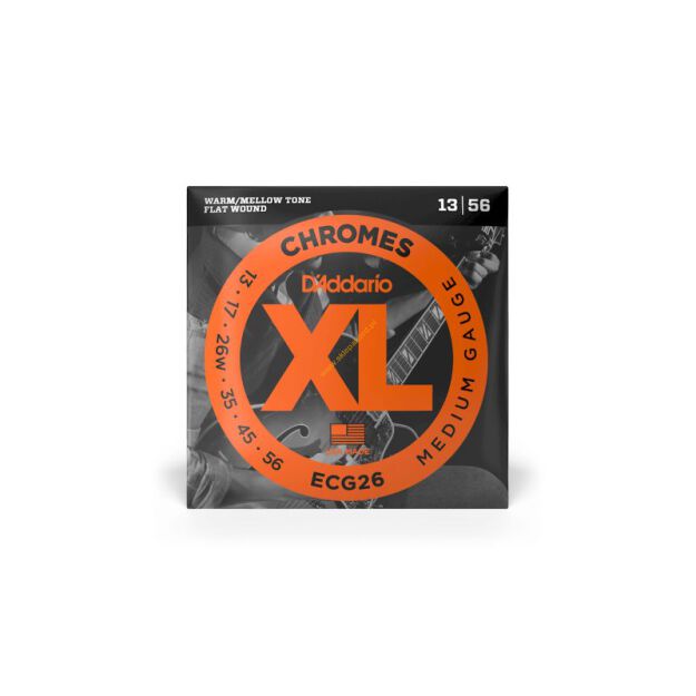 Struny do gitary elektrycznej D'Addario ECG26 Chromes Flat Wound
