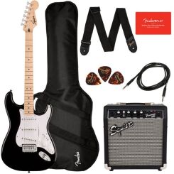 Zestaw startowy do gitary elektrycznej Squier Sonic Stratocaster Pack BK