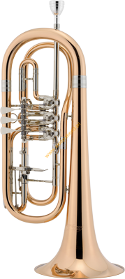 Trąbka basowa Bb złoty mosiądz lakier CTR 792-3 Cerveny