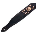 Pas gitarowy skóra Minotaur Hand Tooled Skull Guitar Strap - 2