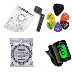 Zestaw akcesoria struny stroik gitara  klasyczna ZGK1